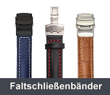 Faltschließen-Uhrbänder aus Leder & mehr