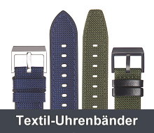 Uhrarmband-Sortiment aus textilen Materialien